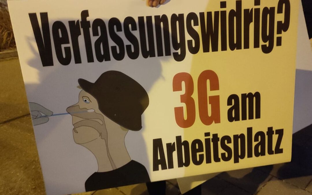 Mahnwache gegen Corona-Maßnahmen