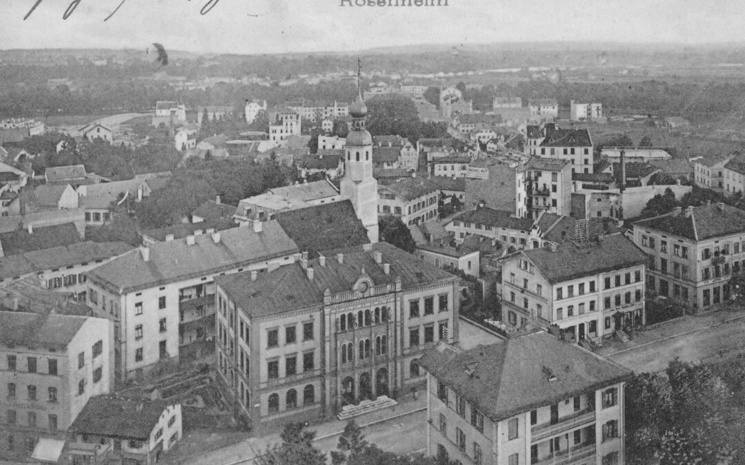 Rosenheim von der Nikolauskirche, 1907
