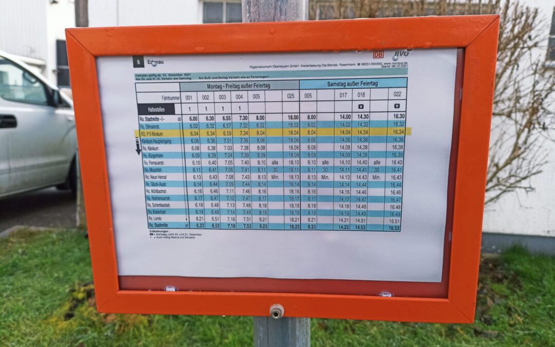 Verbesserungen im ÖPNV