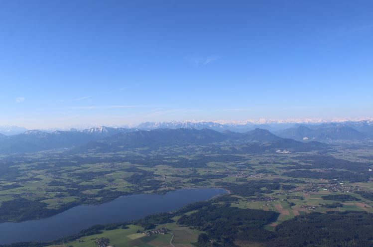 Luftaufnahme auf Landkreis Rosenheim