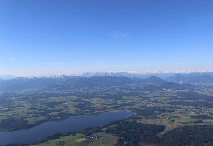 Luftaufnahme vom Chiemgau