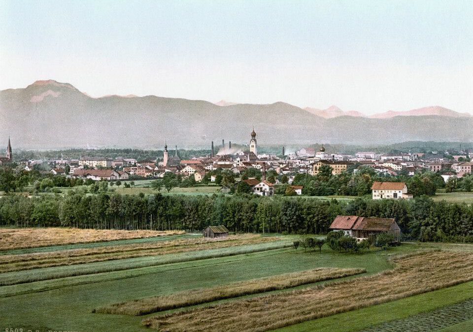 Blick auf Rosenheim, um 1900