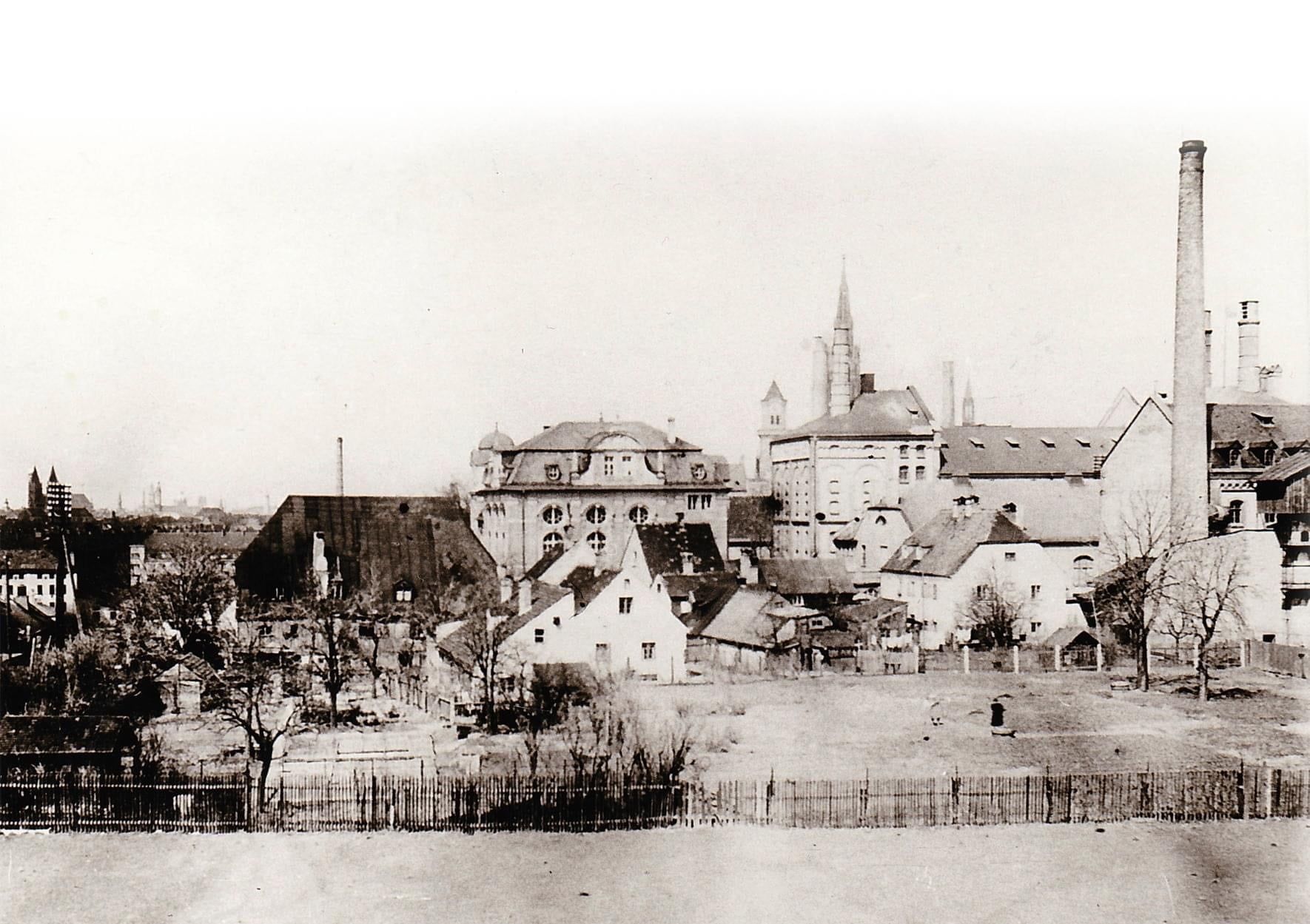 Historische Aufnahme von Haidhausen an der Isar Muenchen