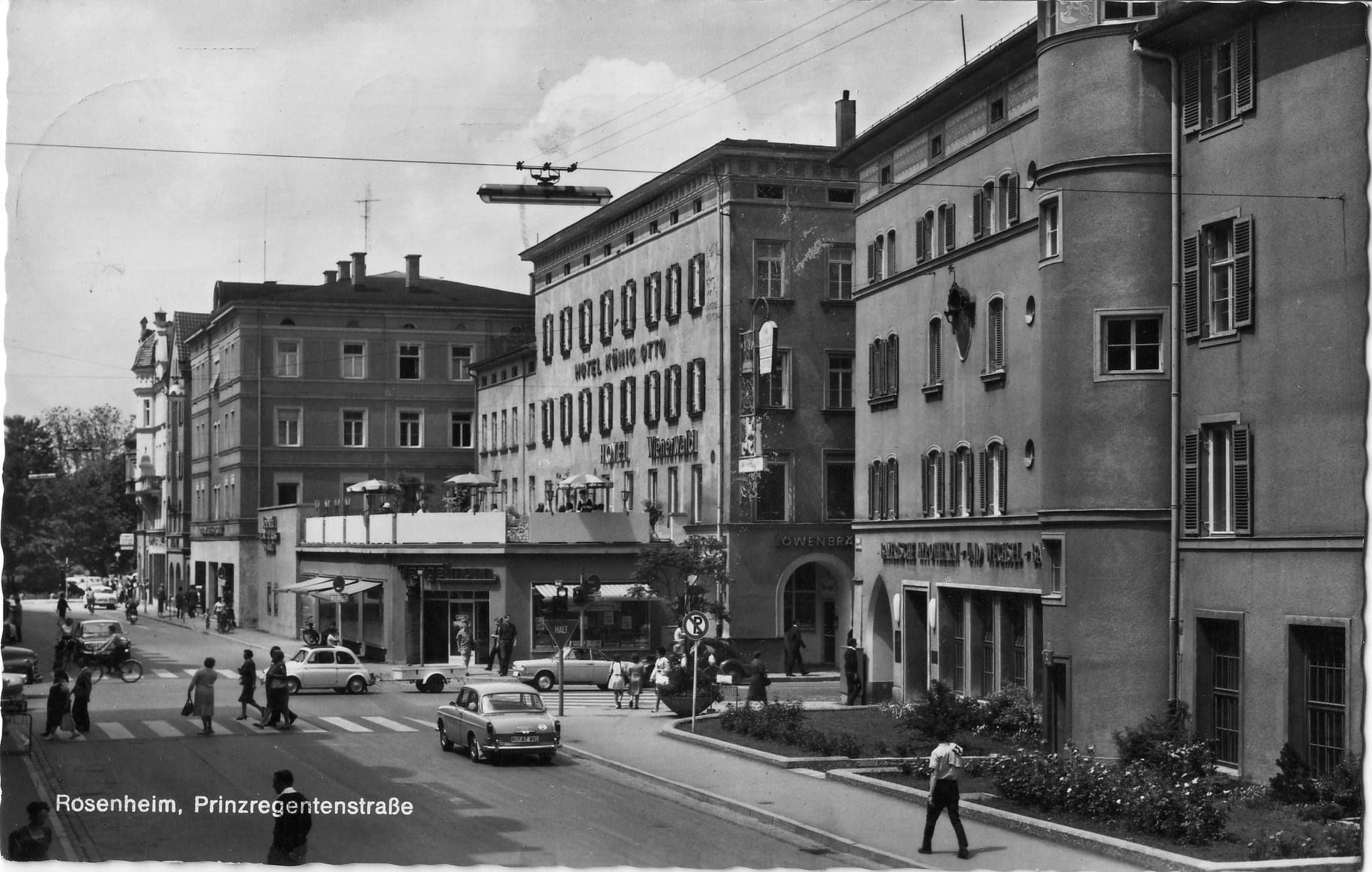 Koenig-Otto-Kreuzung in Rosenheim im Jahr 1968