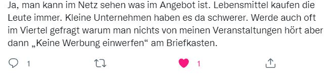 Twitter- Umfrage-Kommentar