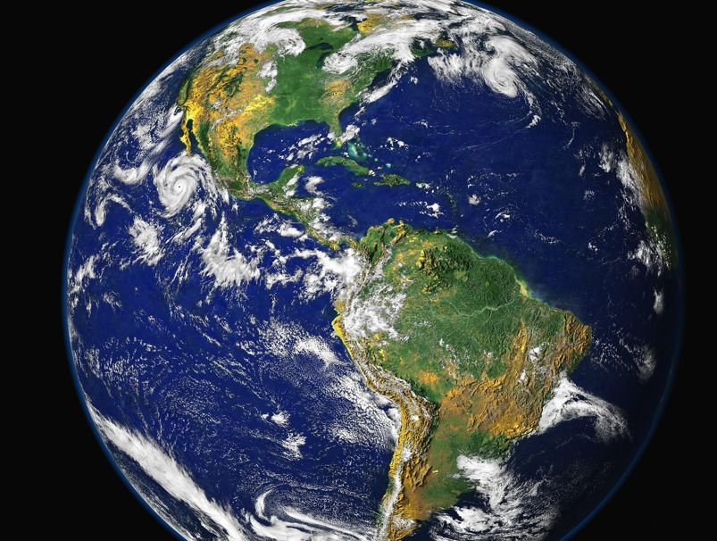 Erde aus dem Weltall betrachtet