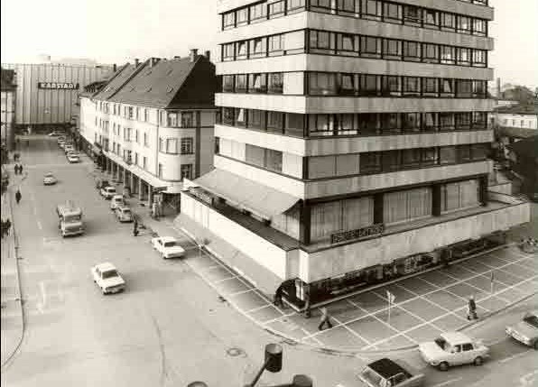 Sparkassenhochhaus Rosenheim im Jahr 1973