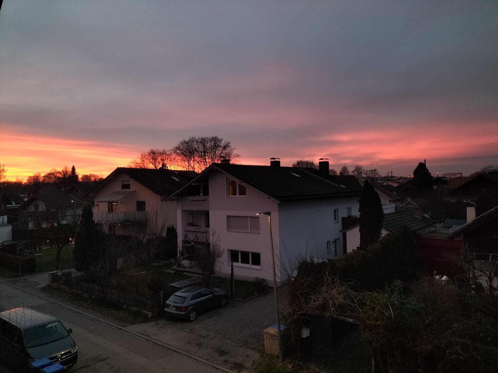 Blick auf Abendhimmel über Rosenheim