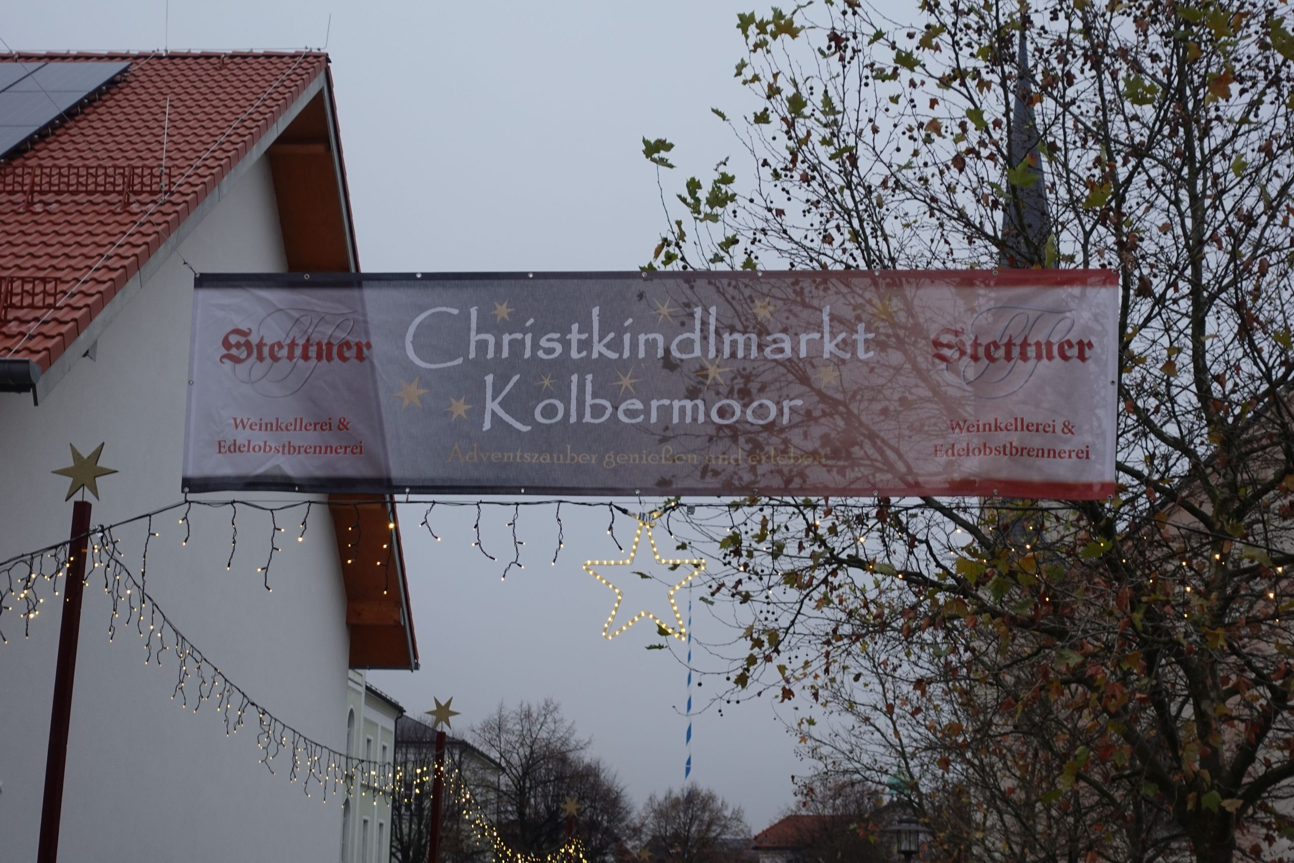 Banner zum Christkindlmarkt Kolbermoor