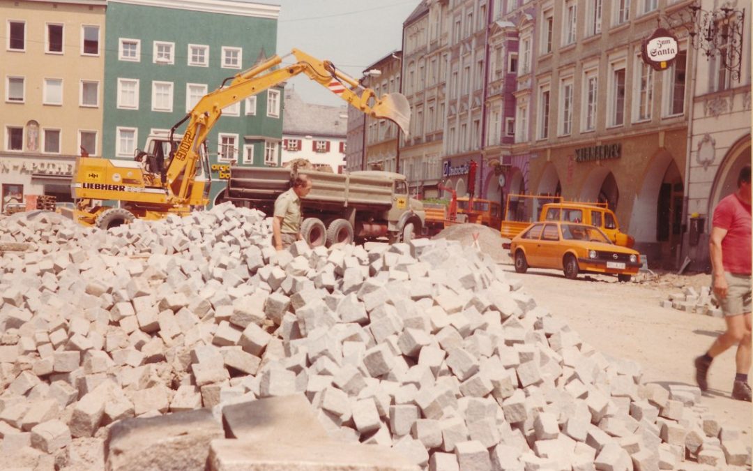 Fußgängerzone, Rosenheim, 1984