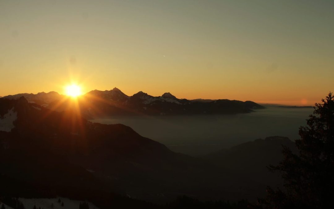 Sonnenuntergang auf der Hochries