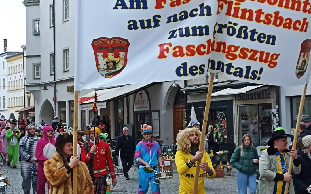 Flintsbacher Faschingsnarren auf Werbetour