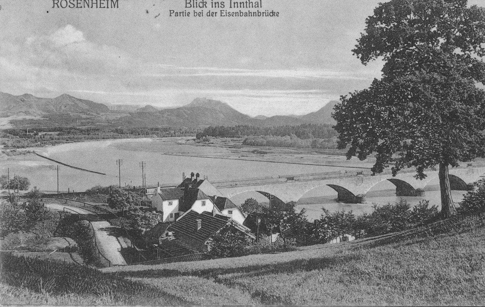 Foto von Inn, Inntal und Hofleiten, fotografiert vom Schlossberg im jahr 1911