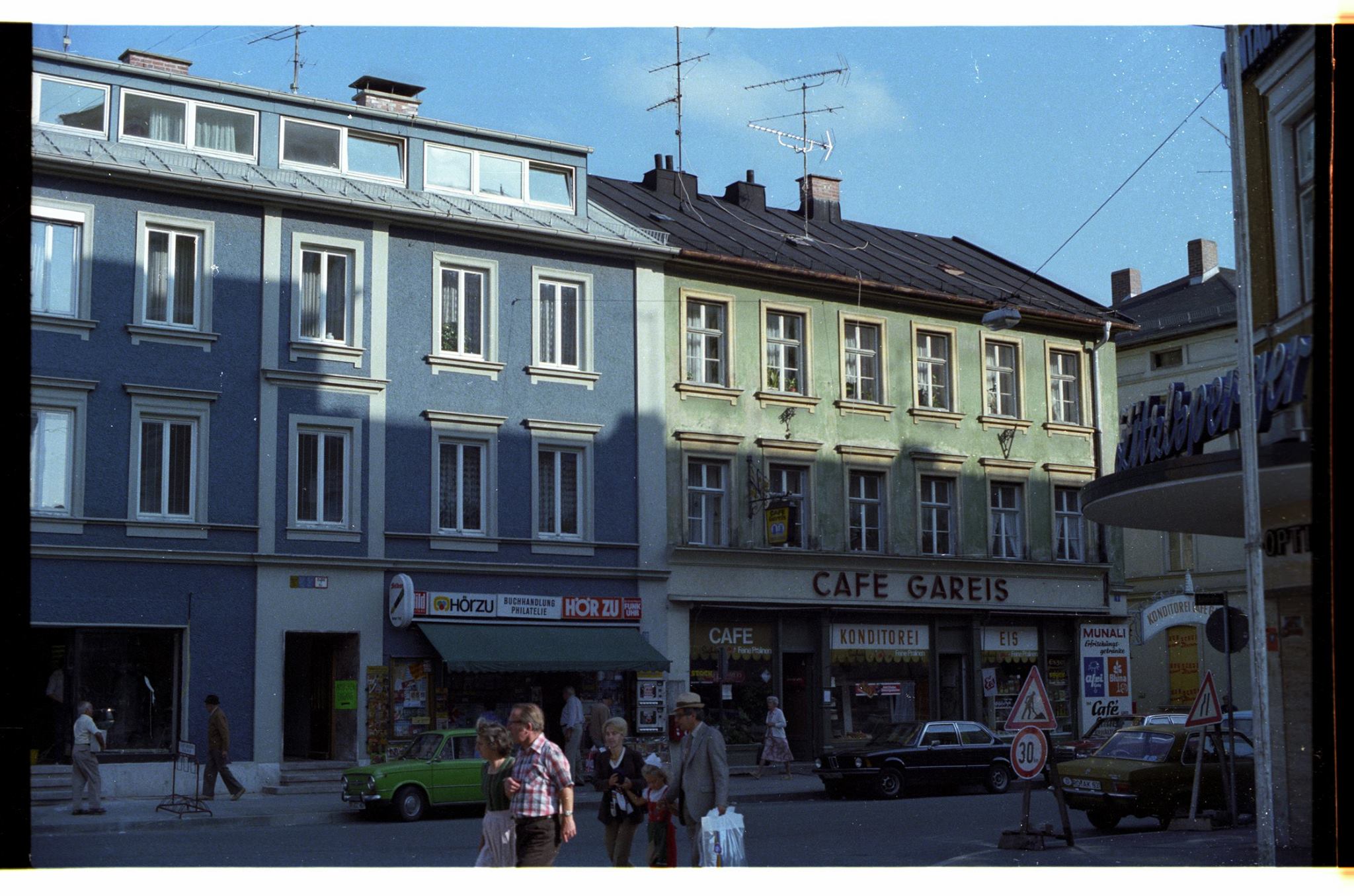 Cafè Gareis in der Bahnhofstrasse in Rosenheim im Jahr 1979