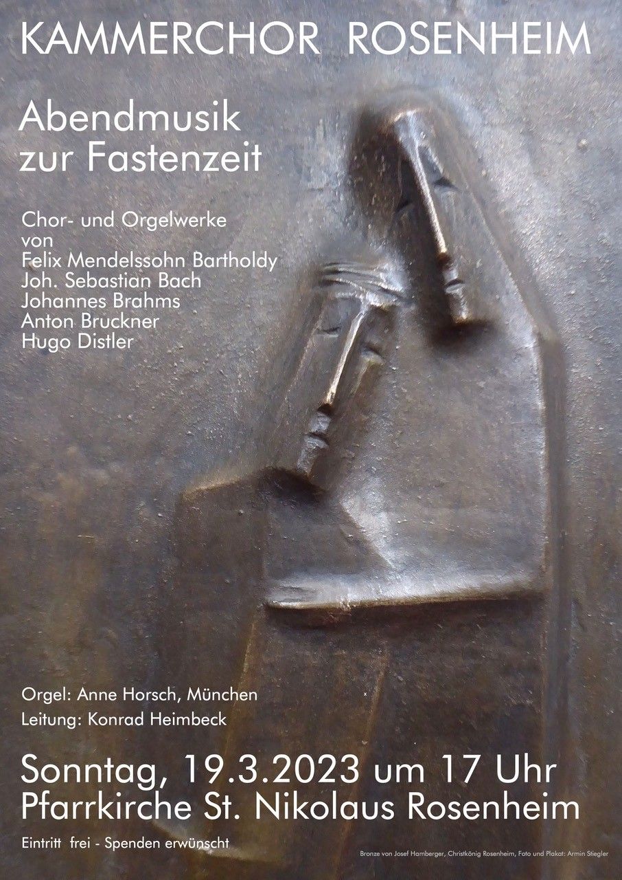 Plakat zum Konzert des Kammerchor Rosenheim