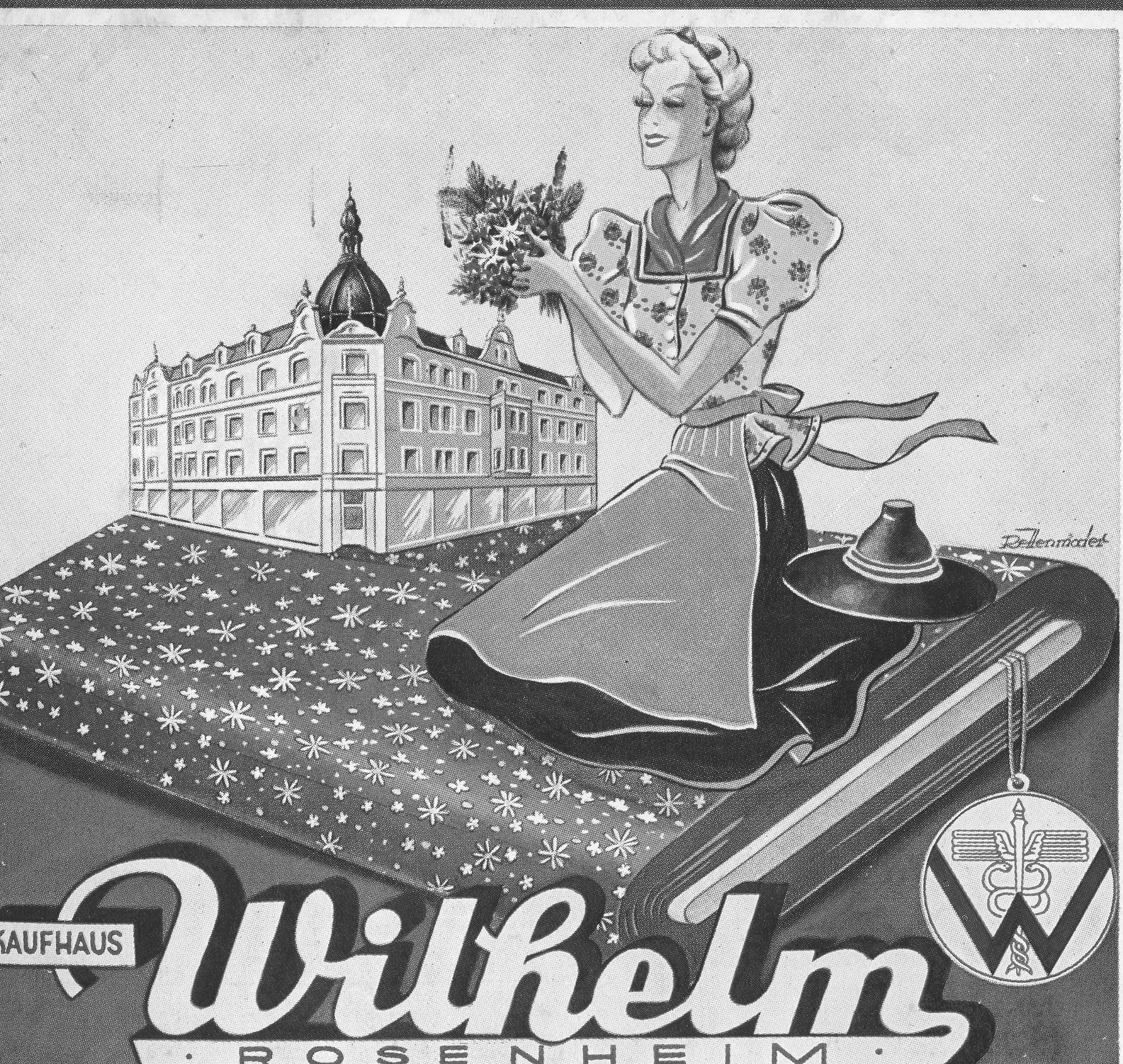Werbung Kaufhaus Wilhelm 1950er Jahre