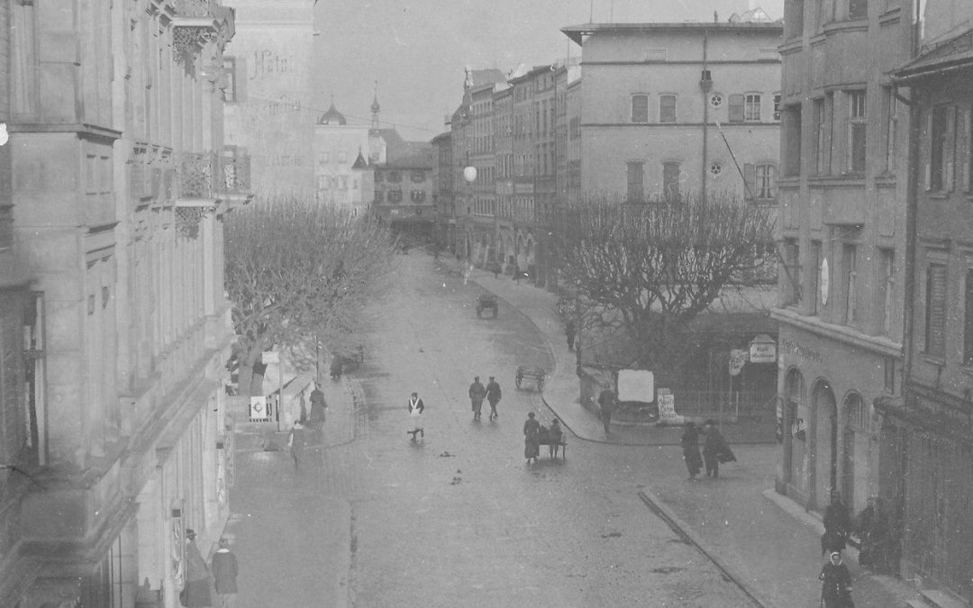 Münchner Straße, Rosenheim, ca. 1890