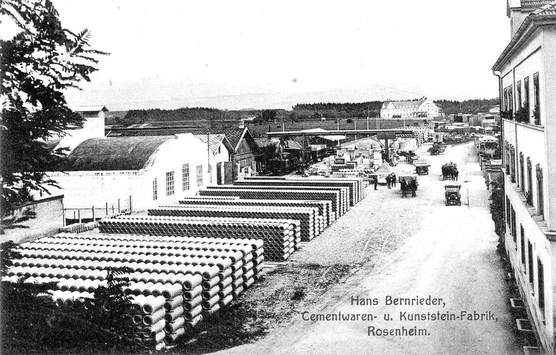 Betonwerk Bernrieder in der Chiemseestraße im Jahr 1915