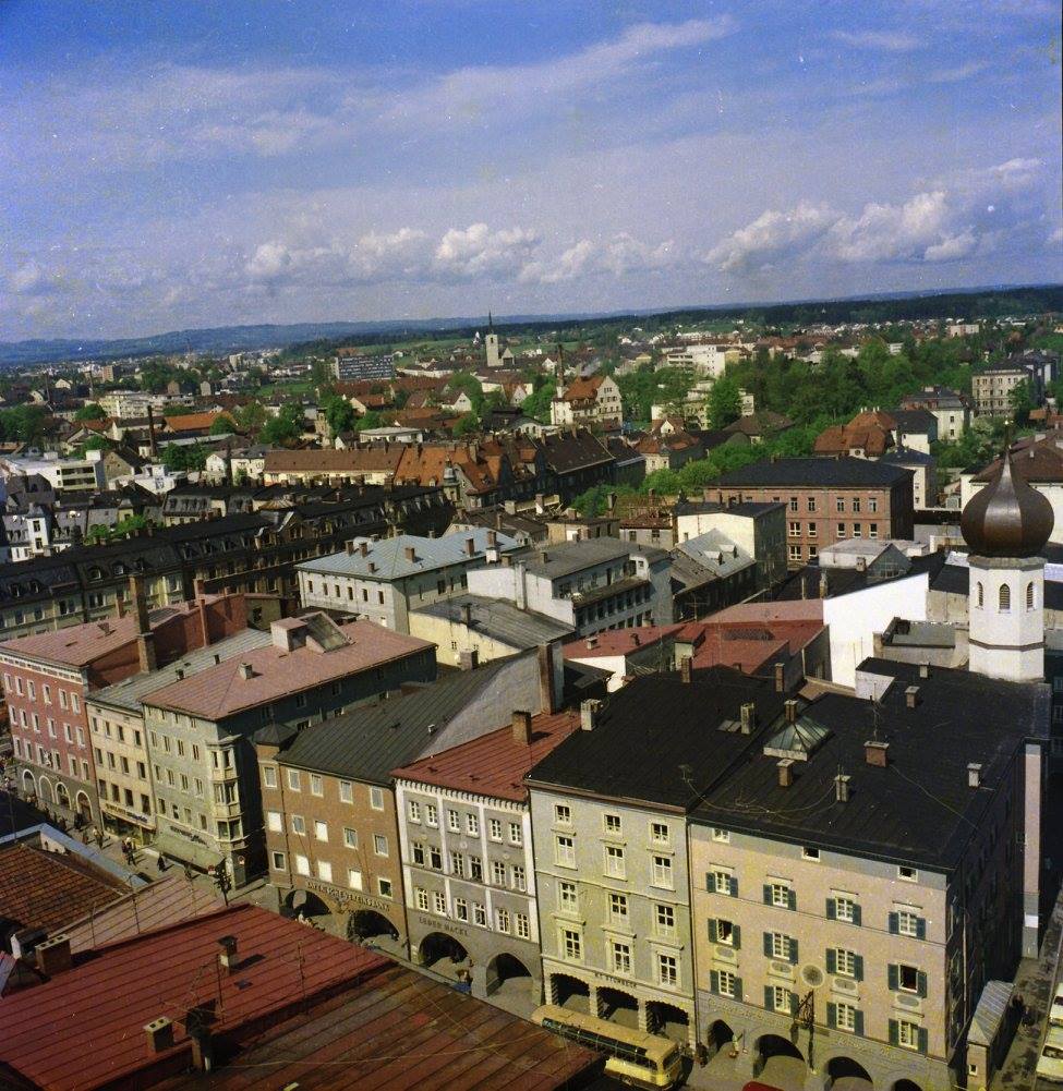Panaromafoto Rosenheimer Innenstadt aus dem Jahr 1973