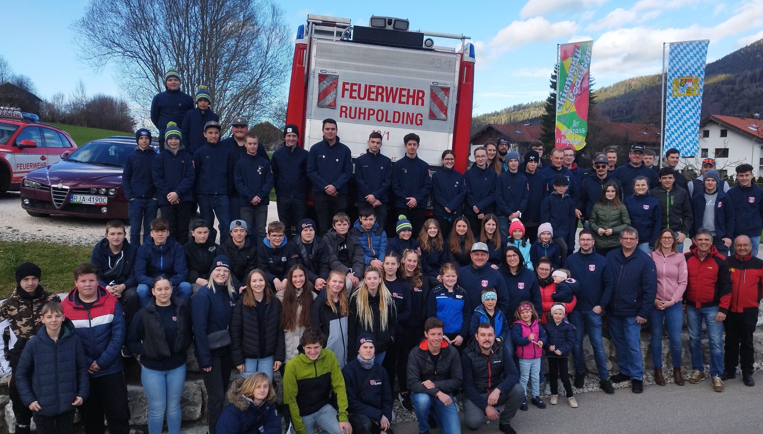 Die Teilnehmer beim Helferfest der Feuerwehr in Traunstein