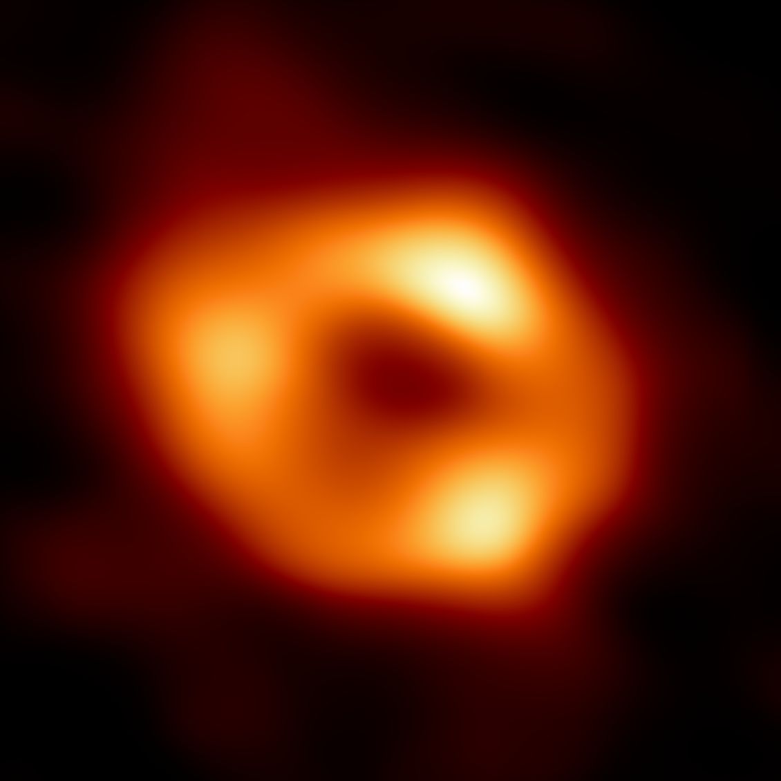 Bild eines schwarzen Lochs. Foto: Copyright EHT Collaboration