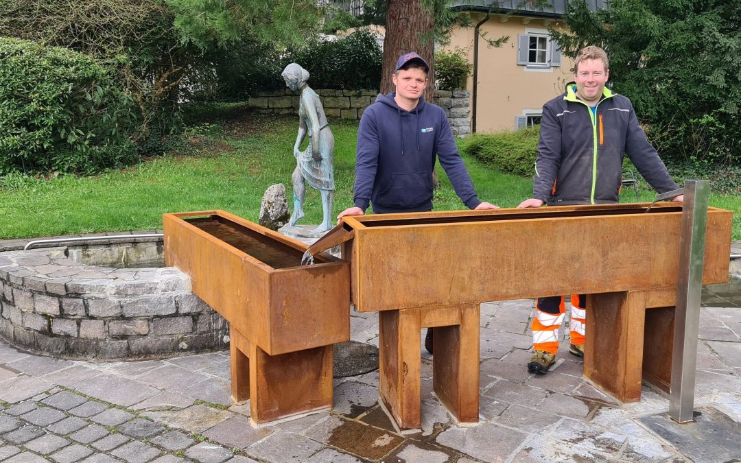 Neues Kneipp-Armbecken im Kleinen Kurpark