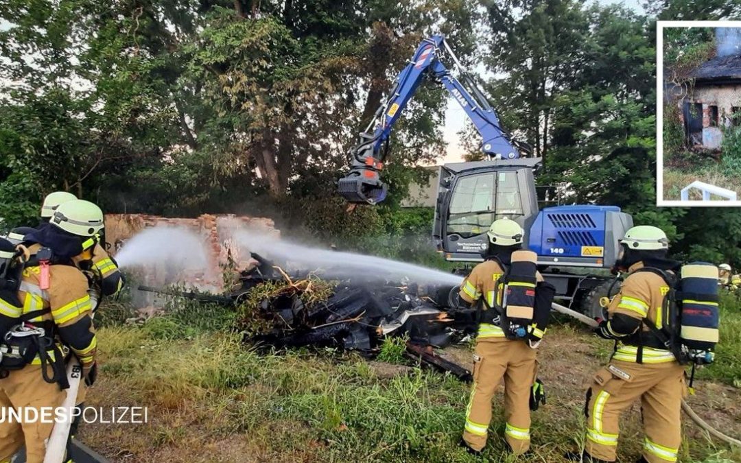 Brand auf Bahnareal in München