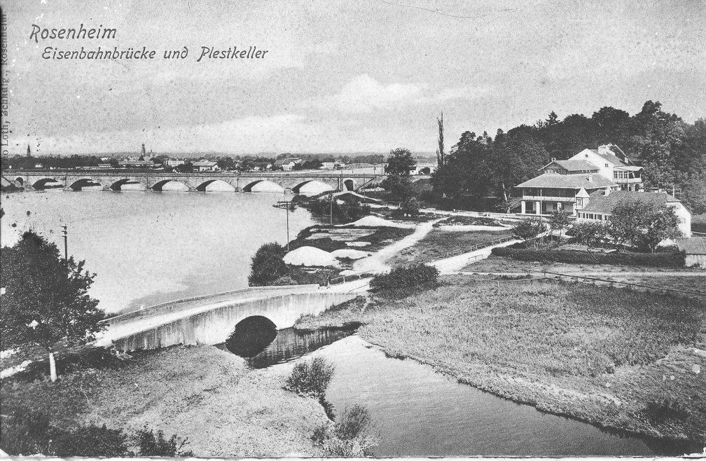 Eisenbahnbrücke von Stephanskirchen nach Rosenheim im Jahr 1940. Foto: Archiv Herbert Borrmann