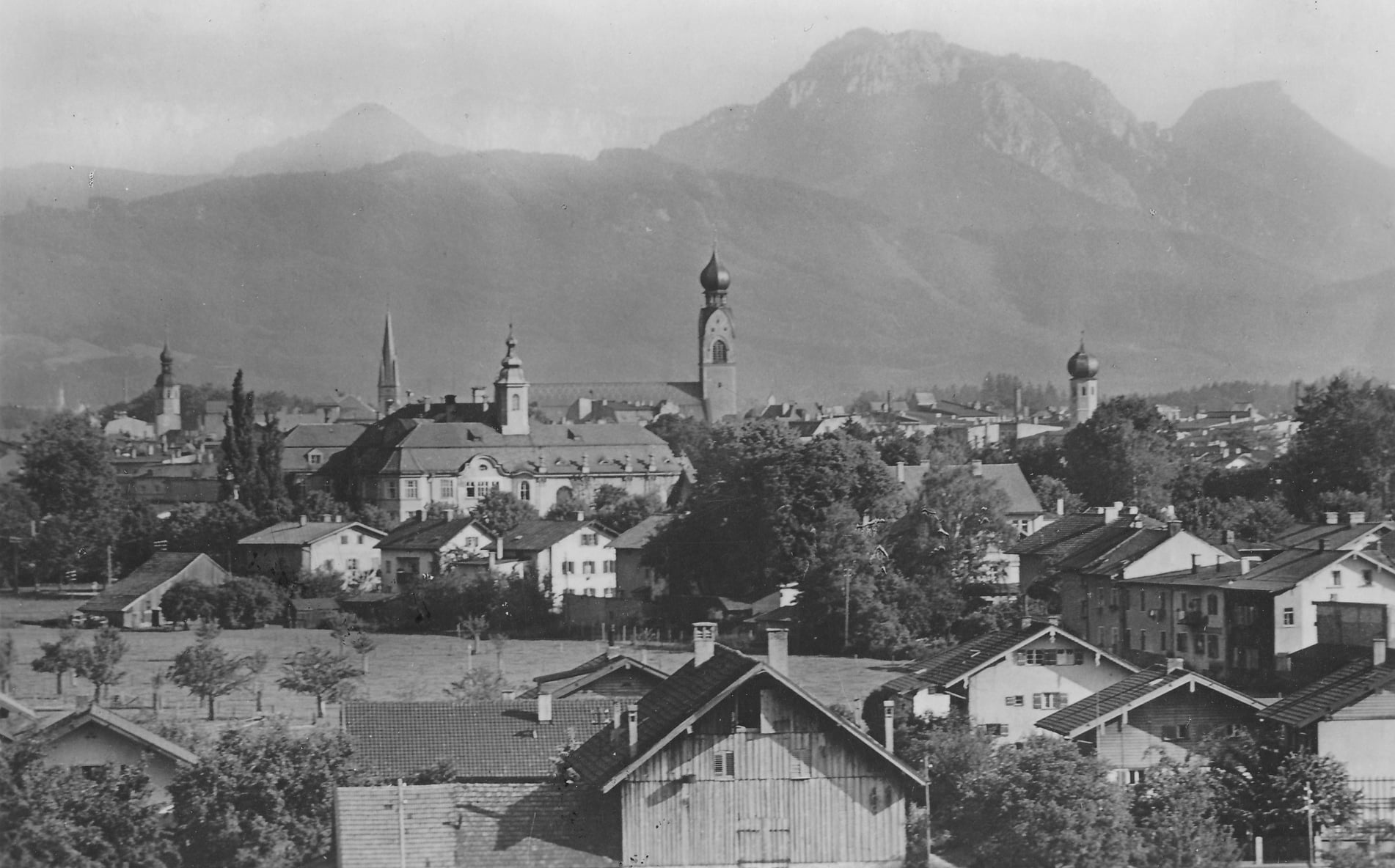 Panorama-Aufnahme Rosenheim im Jahr 1951. Foto: Archiv Herbert Borrmann