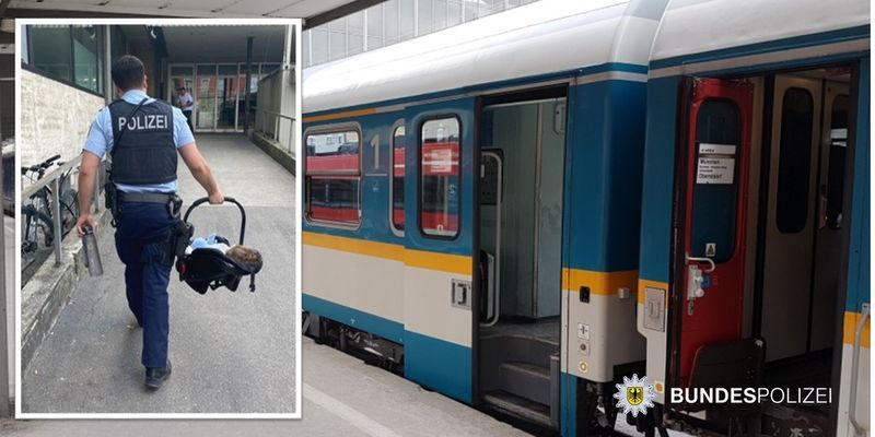 Schreck für zwei Ukrainer: Dank vieler Unterstützer konnte eine Einjährige, die allein in einem Zug vom Hauptbahnhof München abfuhr, in Freising de Bundespolizei übergeben und den Eltern zugeführt werden. Foto: Bundespolizei
