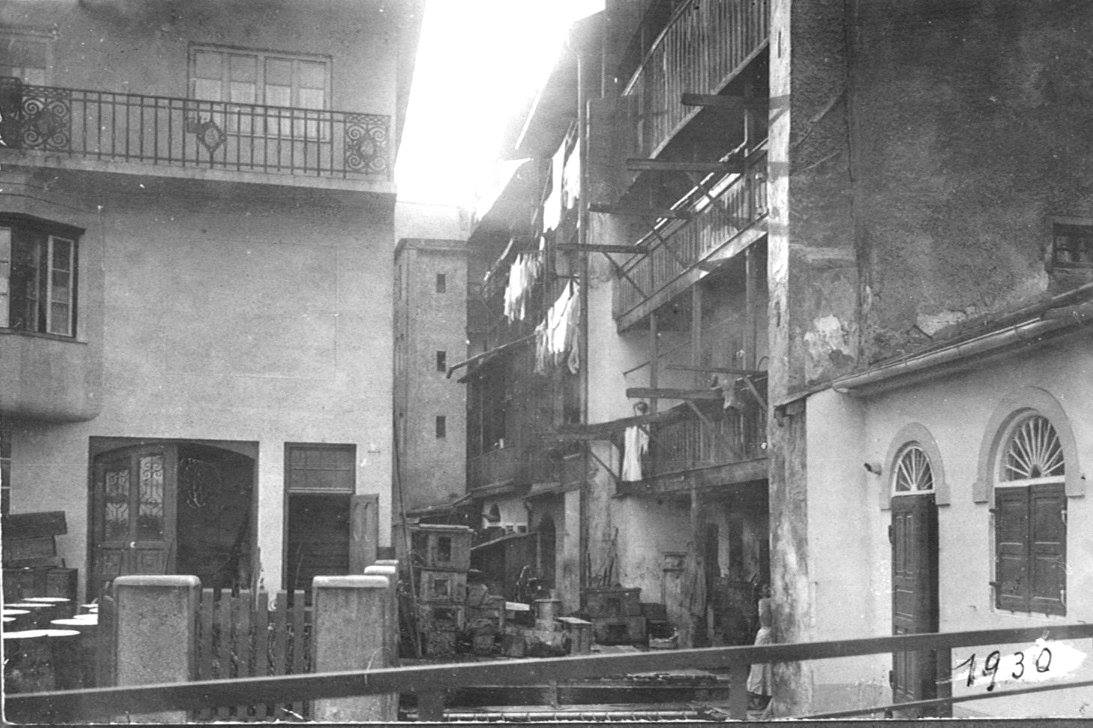 Färberviertel in Rosenheim im Jahr 1930. Foto: Archiv Herbert Borrmann