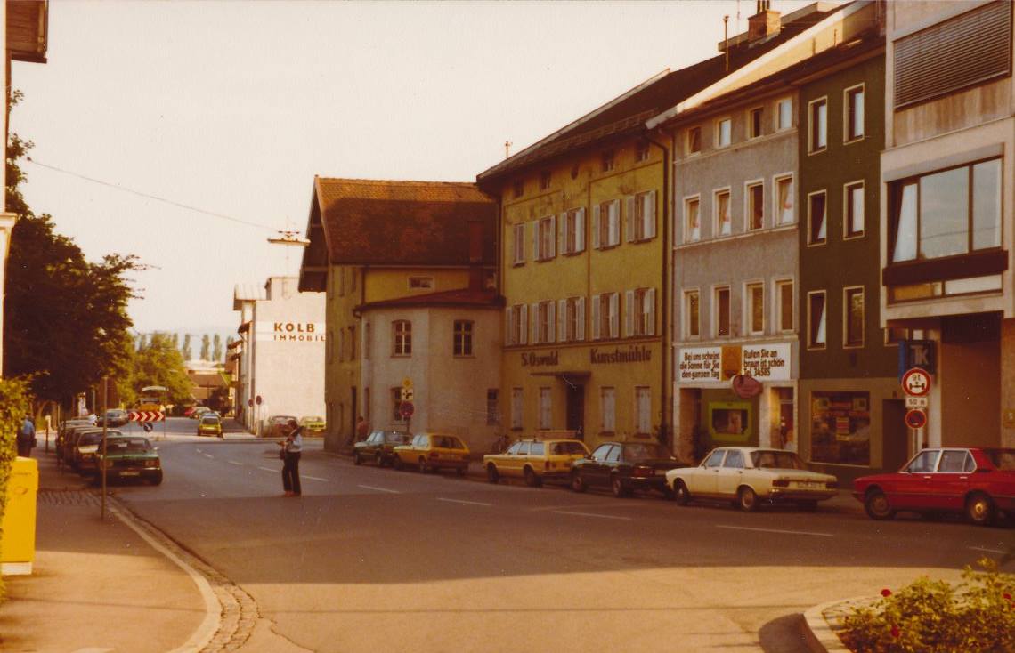 Kufsteiner Straße in Rosenheim im Jahr 1979. Foto: Archiv Herbert Borrmann