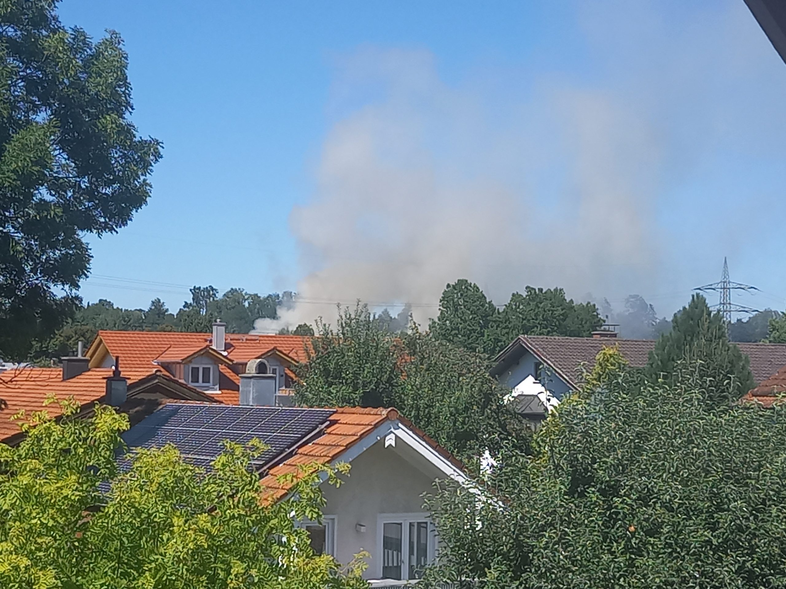 Rauchsäule über der Kastenau. Foto: Josefa Staudhammer