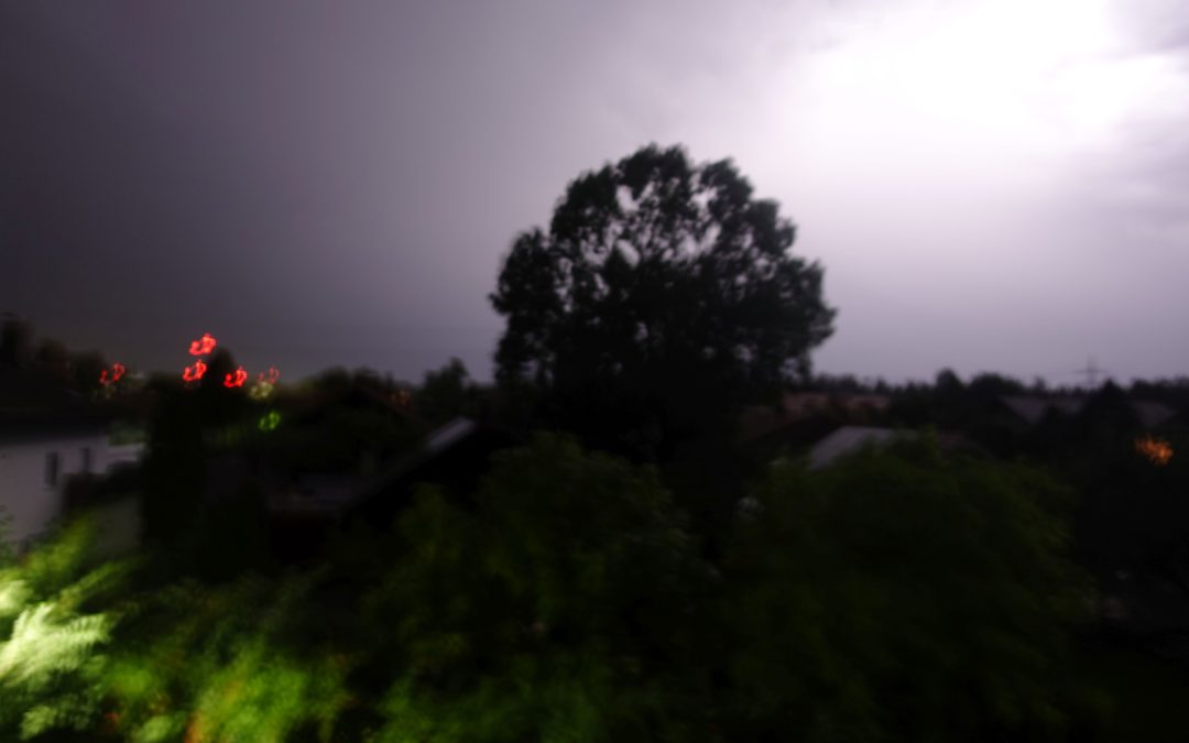 In der Nacht hat es kräftig geblitzt