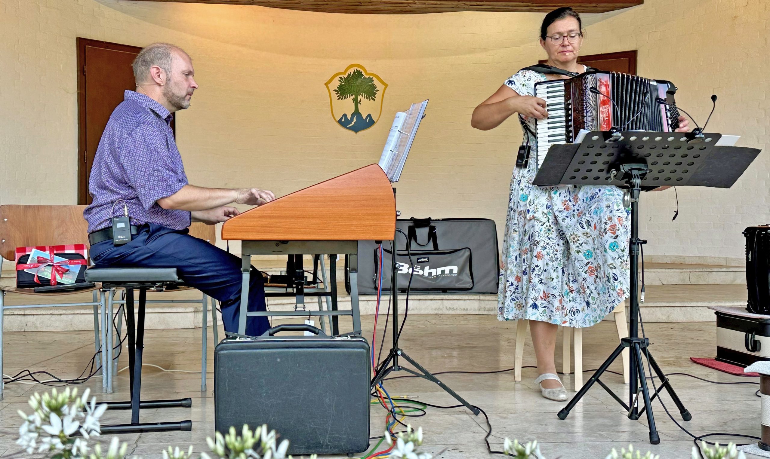 Ehepaar Leupold aus Thurnau beim Konzert in Aschau im Chiemgau. Foto: H. Reiter