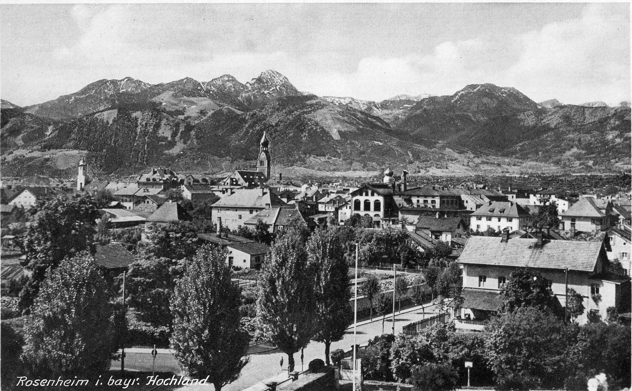 Ellmaierstraße in Rosenheim im Jahr 1940. Foto: Archiv Herbert Borrmann