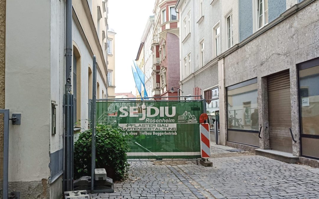 Bauarbeiten in der Fußgängerzone