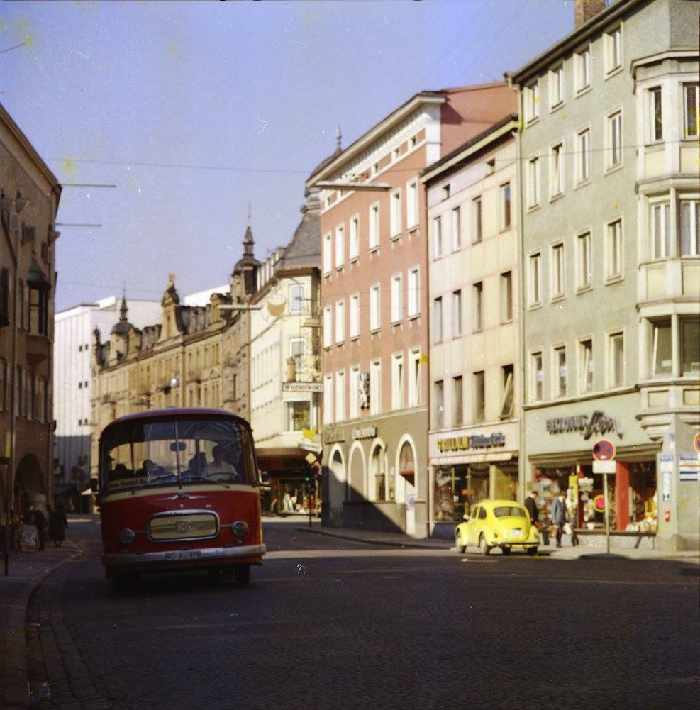 Münchener Straße in Rosenheim im Jahr 1973