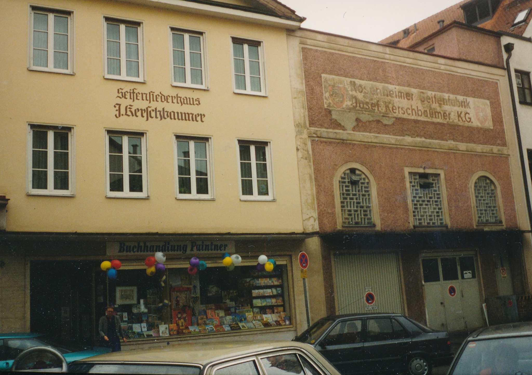 Buchhandlung Paintner in der Ruedorfferstraße in Rosenheim im Jahr 1995. Foto: Archiv Herbert Borrmann