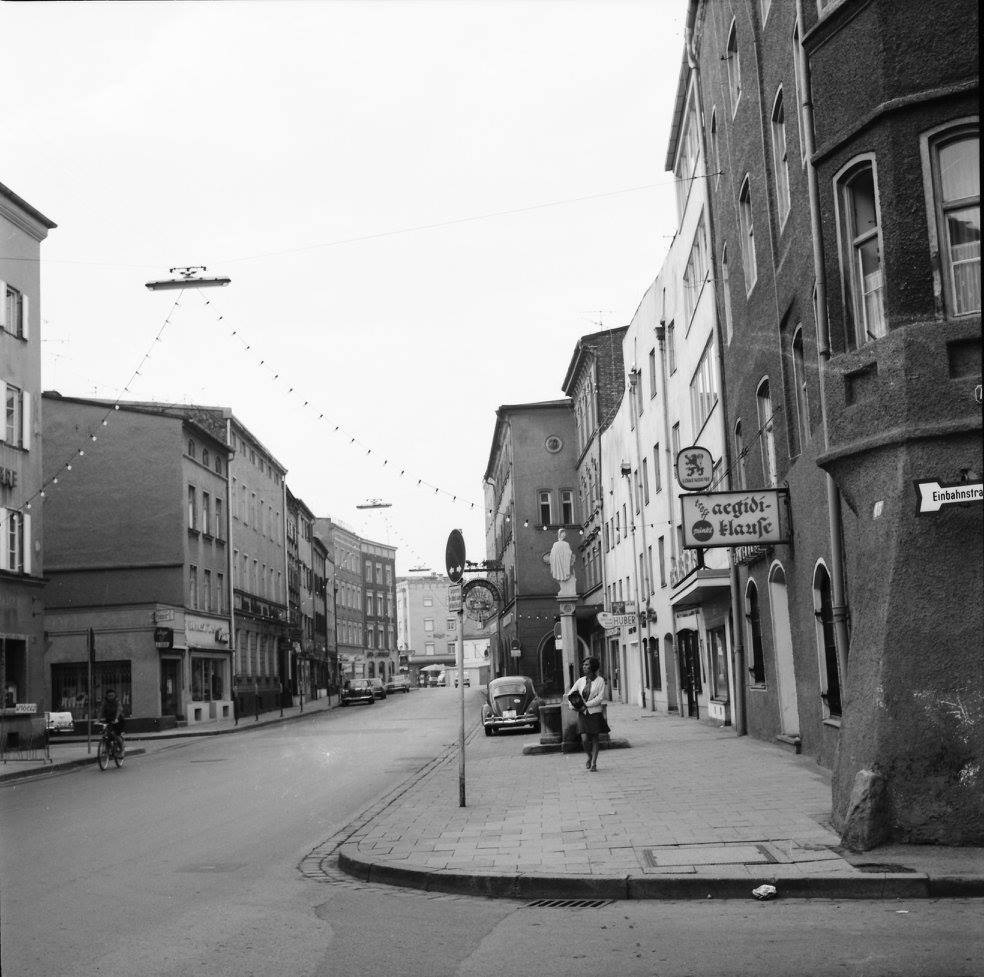 Kaiserstraße in Rosenheim im Jahr 1968. Foto: Archiv Herbert Borrmann