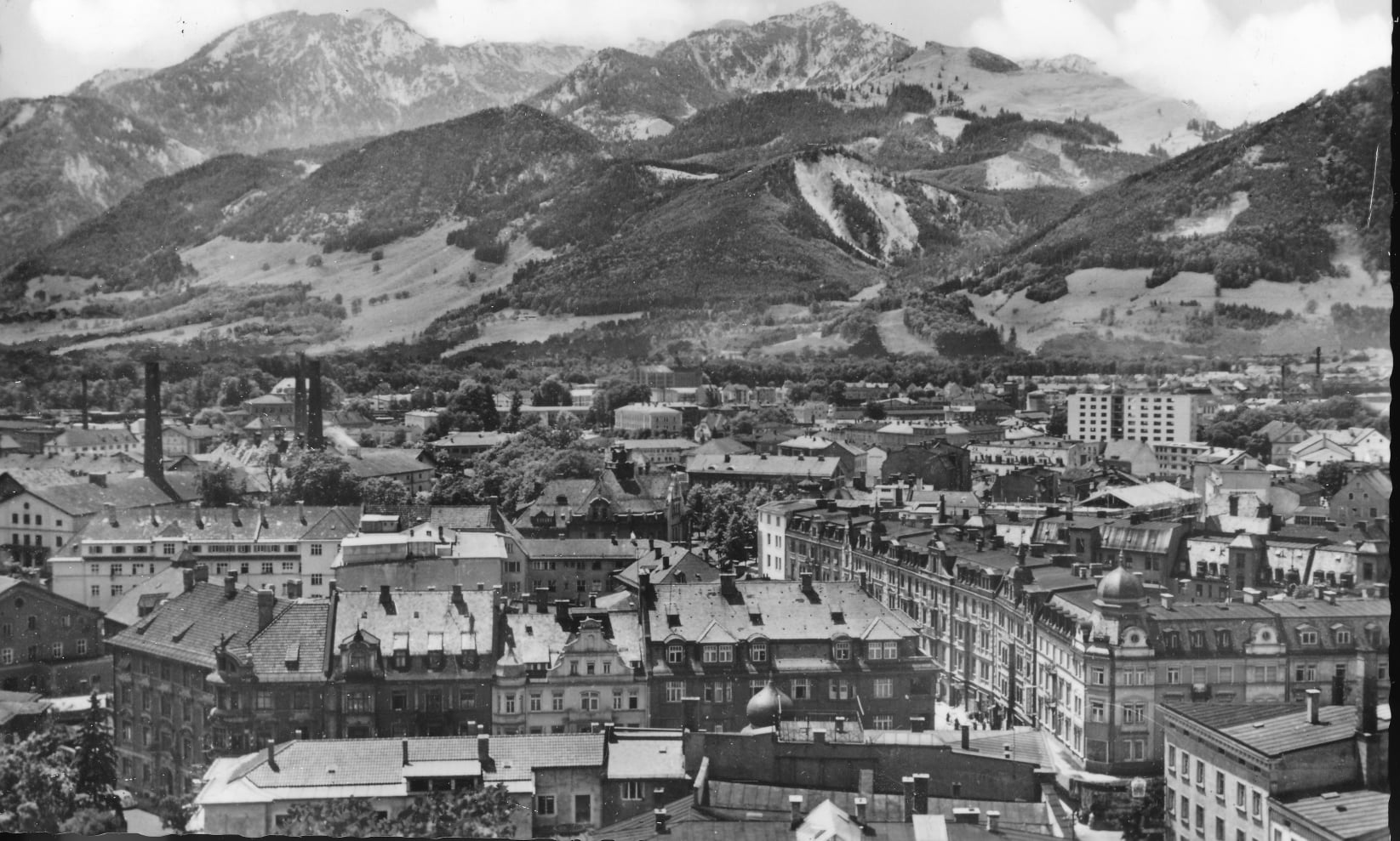 Luftaufnahme Rosenheim im Jahr 1960. Foto: Archiv Herbert Borrmann