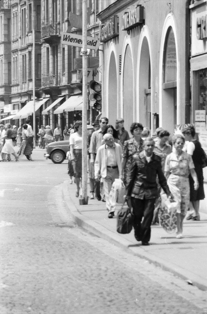 Münchener Straße in Rosenheim im Jahr 1979. Foto: Archiv Herbert Borrmann