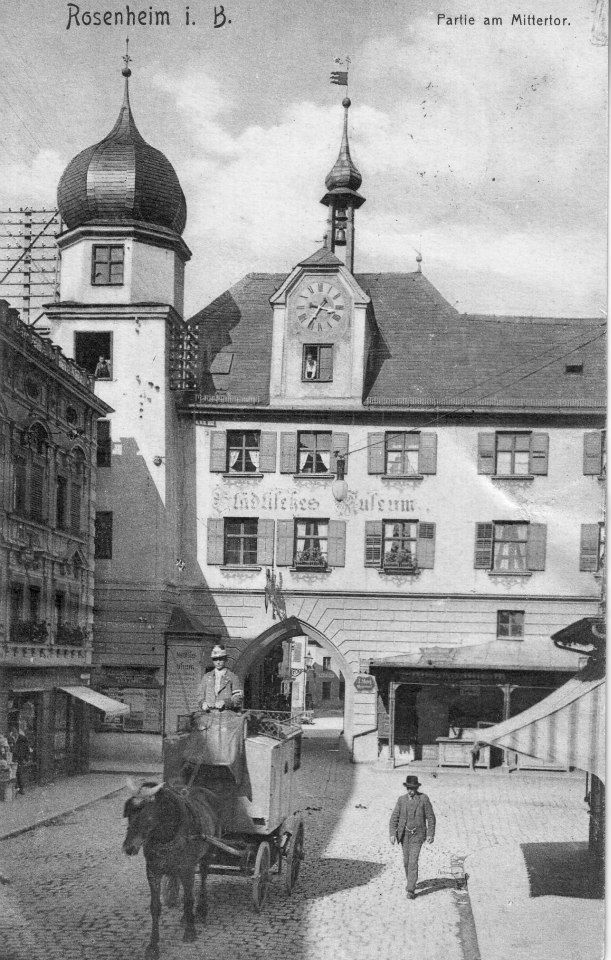 Rosenheimer Mittertor im Jahr 1910. Foto: Archiv Herbert Borrmann