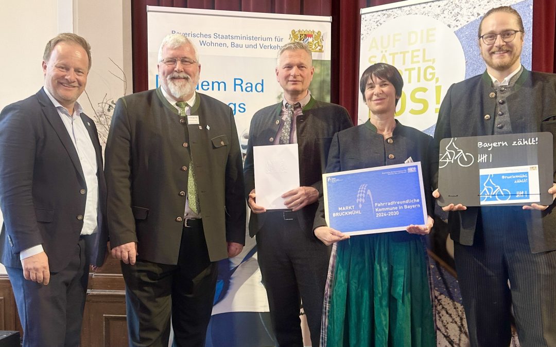 Bruckmühl: Auszeichnung “Fahrradfreundliche Kommune in Bayern”