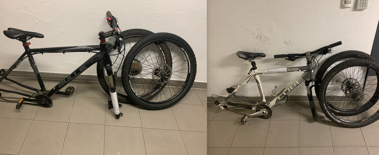 Auch diese zwei Räder wurden bei dem Fahrraddieb sichergestellt. Fotos: Polizeiinspektion Rosenheim