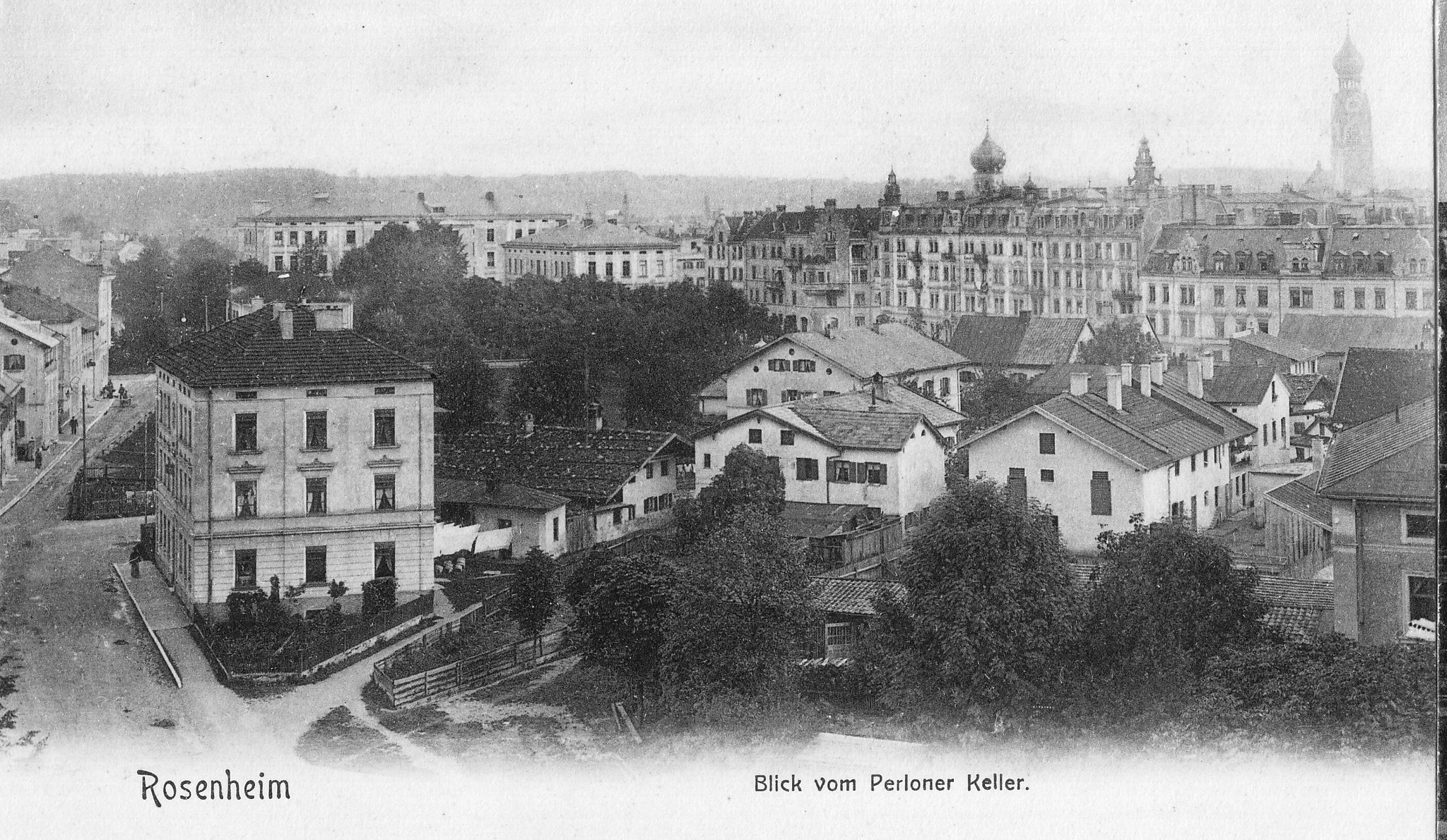 Blick über Rosenheim ca. 1910. Foto: Archiv Herbert Borrmann