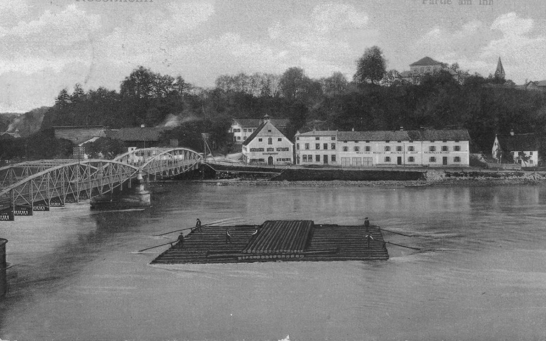 Innbrücke, Rosenheim, 1907