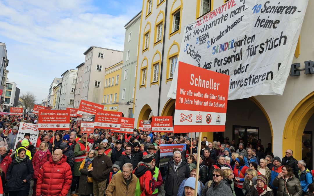 Brennernordzulauf: Gut 1000 Teilnehmer bei Kundgebung in Rosenheim