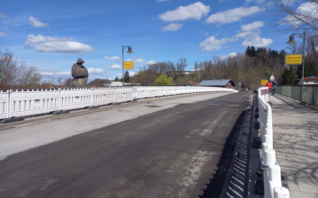 Bauarbeiten an Rosenheimer Innbrücke haben begonnen