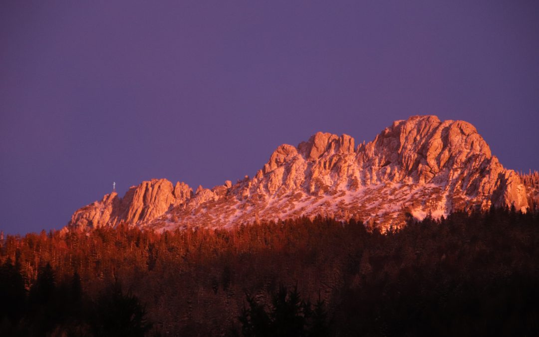 Außergewöhnliches Abendlicht bei der Kampenwand